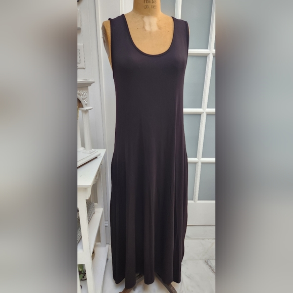 Sleeveless Black Hi-Low Hem Maxi Dress EUC - Picture 2 of 9
